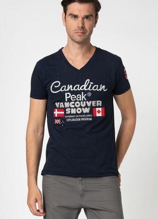 -canadian peak —  футболка — v-образный вырез — vancouver snow...