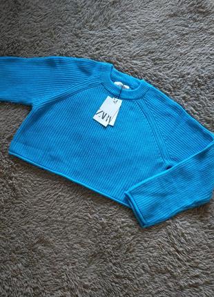 Джемпер укорочений кофта в'язана светр s розмір 44 zara