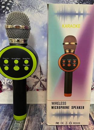 Микрофон -караоке Wster V11G беспроводный Bluetooth с колонкой