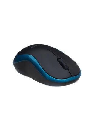 Wireless Мышь беспроводная Logitech M186 Цвет Черный-синий