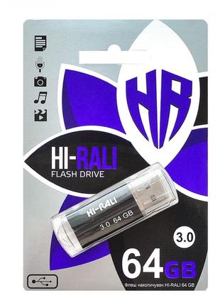 Накопитель USB Flash Drive 3.0 Hi-Rali Corsair 64gb Цвет Чёрный