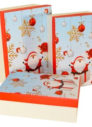Подарункові святкові картонні коробки 11037592, комплект 3шт