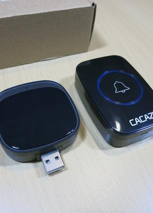 Беспроводной дверной USB звонок CACAZI 60 мелодий + батарейка