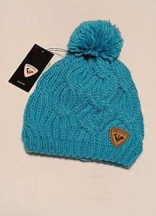 Rossignol шапка оригинал голубая брендовая новая