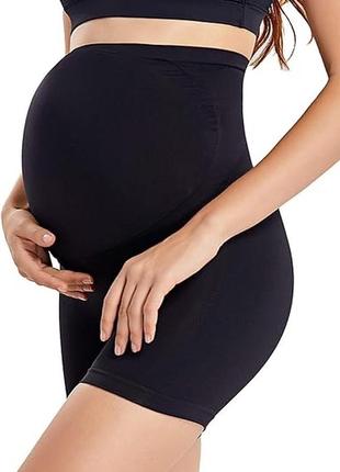 Безшовні корегуючі шорти для вагітних із підтримкою живота  ба...