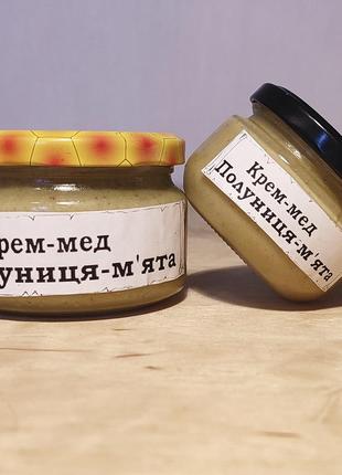 Крем-мед с клубникой и мятой