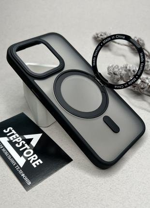 Чехол для Iphone 15 Pro с Magsafe кольцом-держателем противоуд...