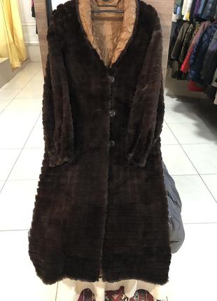 Шуба натуральна, хутряне пальто, двухстороннє пальто