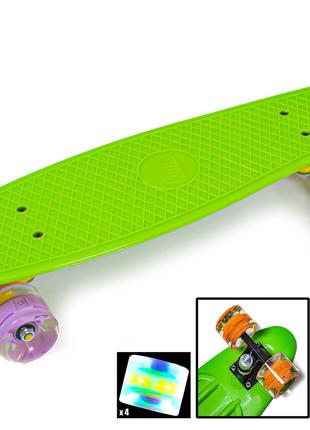 Penny Board. Green. Светящиеся колеса.