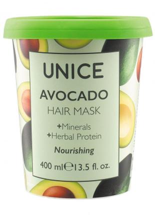 Маска для волос unice с маслом авокадо, 400 мл (3416011)
