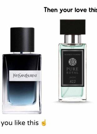 Духи для мужчин fm pure royal 822 yves saint laurent y, 50 мл