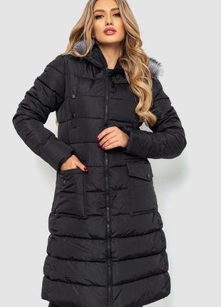 Куртка женская удлиненная, цвет черный, размер XS, 235R8610