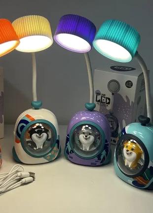 Дитяча світлодіодна настільна лампа USB на акумуляторі LED нічник