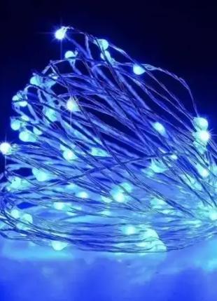 Гирлянда работает от батареек и USB на медной проволоке 30 Led...