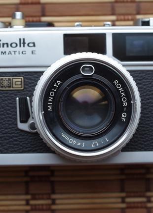 Фотоаппарат Minolta Hi - Matic E + Rokkor - QF 1.7 40mm