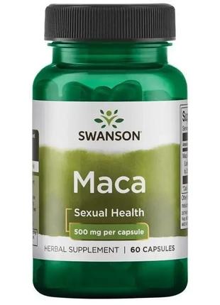 Мака Перуанська Swanson Maca 500 mg 60 капсул