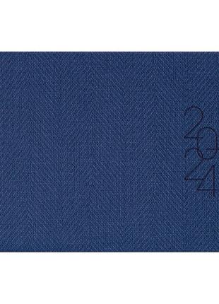 Еженедельник Brunnen датированный 2024 карманный Tweed Синий A...