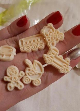 Маленькі штампи печатки для печива коляска ведмедик, машинка