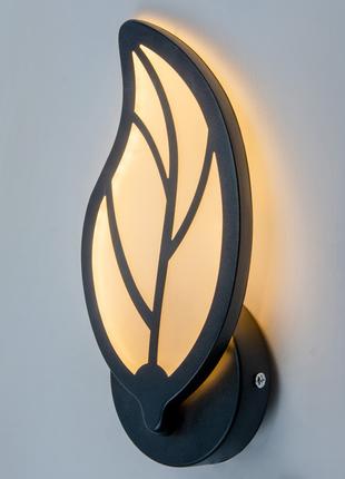 Светильник светодиодный настенный, LED бра Sunlight черный 3006
