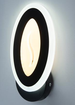 Светильник светодиодный настенный, LED бра Sunlight черный 3015