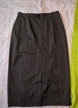Длинная черная юбка в полосочку alia