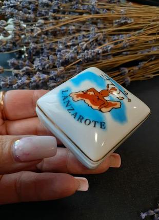 Lanzarote 🌏 испания! винтаж!  шкатулка ларец сувенирная миниат...