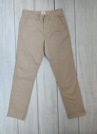 Качественные мужские базовые брюки брюки бежевого цвета 29 р п...