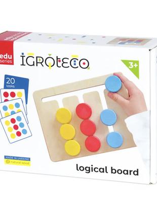 Деревянный детский развивающий набор игрушка Igroteco "Логичес...