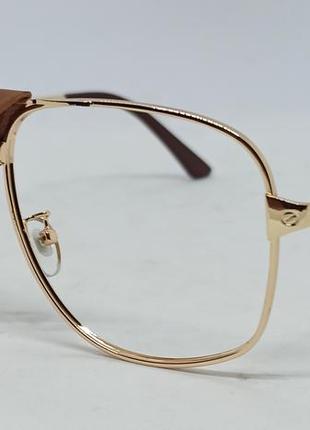 Оправа для окулярів в стилі cartier чоловіча із золотого метал...