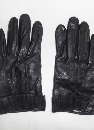 Перчатки женские кожаные черные s/m