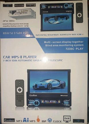 Магнітола 7230C-Play  1DIN з Bluetooth з виїзним екраном 7"