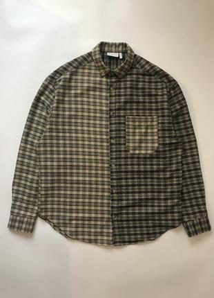 Шикарная байковая рубашка asos в клитинке, размер m-l