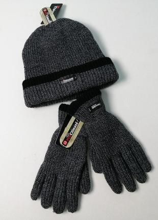 Чоловічий зимовий комплект шапка та рукавички thinsulate