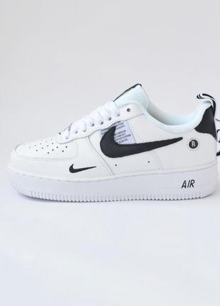 Nike air force off white кроссовки женские кожаные топ качеств...