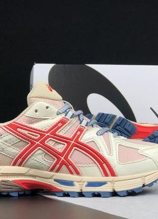 Asics gel kahana 8 кросівки чоловічі бежеві з  червоним асікс ...