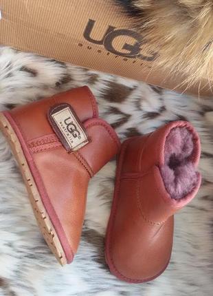 Рыжие зимние кожаные угги ugg australia на овчине