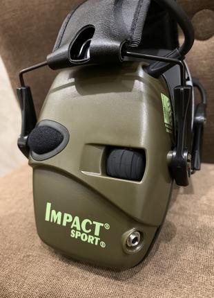 Наушники активные шумоподавляющие Impact Sport ( green)