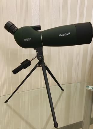 Монокуляр підзорна труба SVBONY SV28 25-75x70mm + тримач смарт...