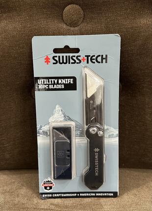 Swiss Tech Utility Knife канцелярский для распаковки с зажимом...