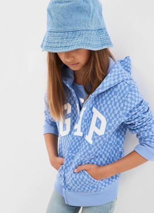 Kids gap logo print zip худи 6-8 р