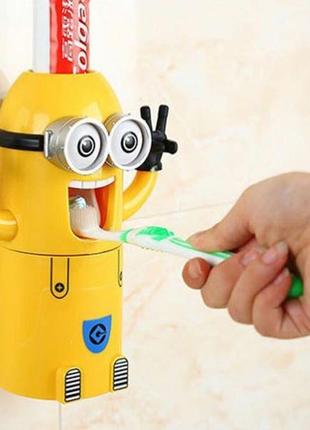 Яркий Автоматический детский дозатор зубной пасты Миньон. Лучшая