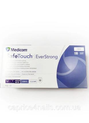 Перчатки Виниловые Medicom Safe Touch, Прозрачные размер M7, 1...