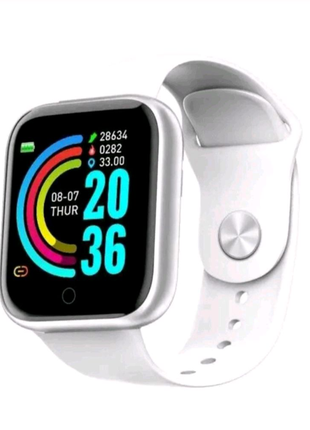 Смарт часы, смарт годинник, фитнес браслет, Smart Watch, білі