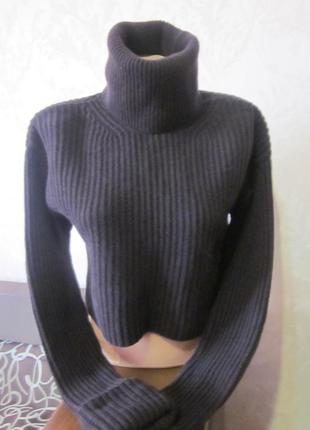 Укорочений светр h&amp;m blend cashmere + wool розмір xs-s. новий