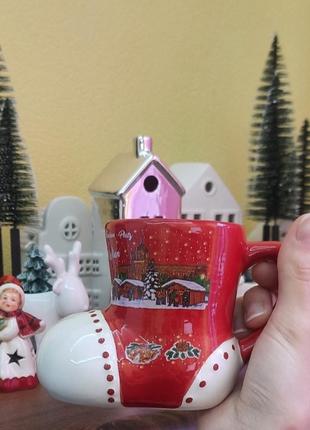 Рождественская чашка сапог, керамическая новогодняя кружка,иде...