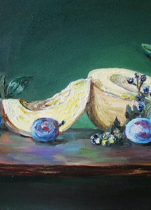 Картина натюрморт живопис арт фрукти маслом art полотно