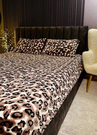 Комплект постельного белья теплый "леопард"