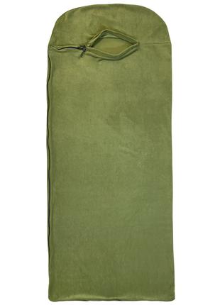 Тактический флисовый плед 210 х 180 см одеяло для военных черн...