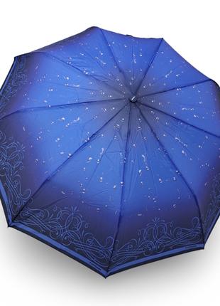 Жіноча парасолька Toprain напівавтомат з краплями дощу #04215