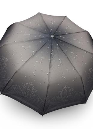 Женский зонт Toprain полуавтомат с каплями дождя #04213